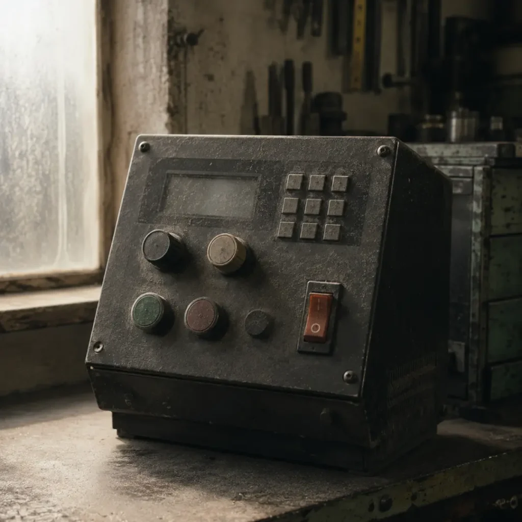 A stopped machine with no warning light, representing an automation that failed silently